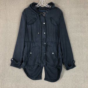 MAX Jeans Women's Jacket, Medium, Navy Blue